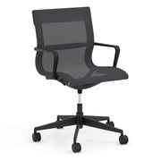 OfficeSource Franklin Mesh Swivel Chair with Black Frame - Black Mesh