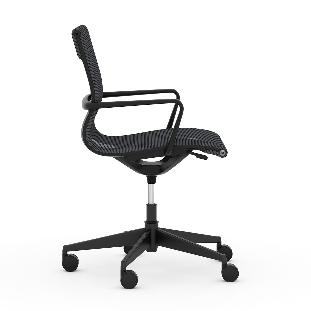 OfficeSource Franklin Mesh Swivel Chair with Black Frame - Black Mesh