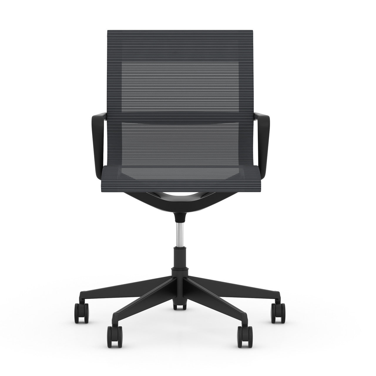 OfficeSource Franklin Mesh Swivel Chair with Black Frame - Black Mesh