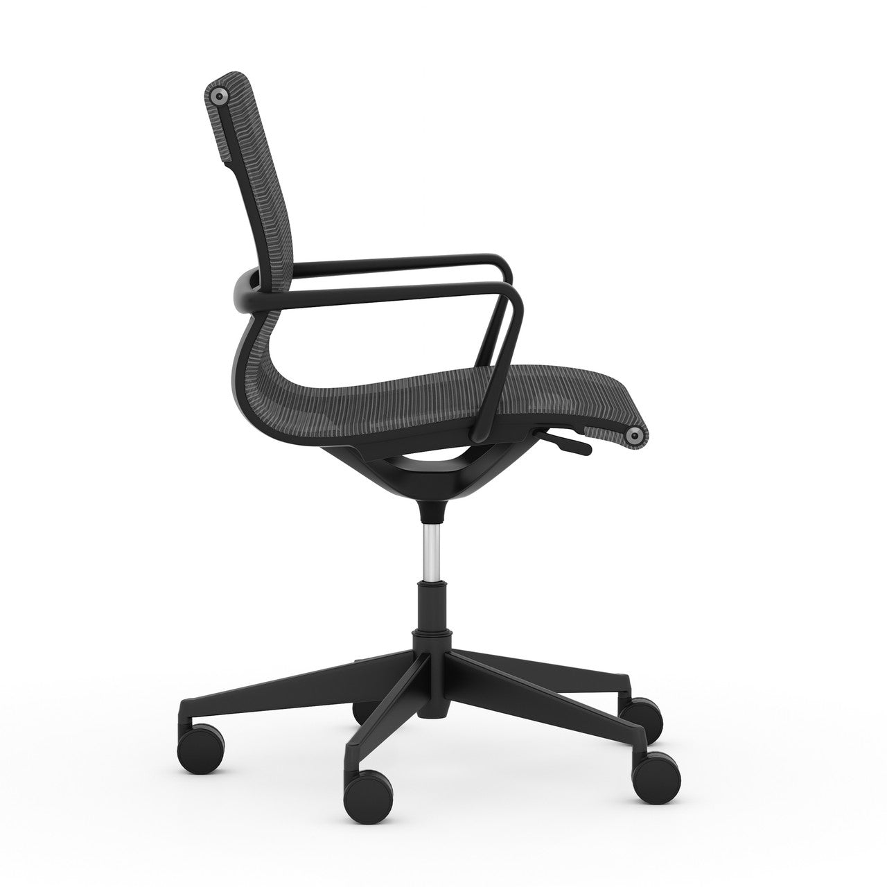 OfficeSource Franklin Mesh Swivel Chair with Black Frame - Silver Mesh