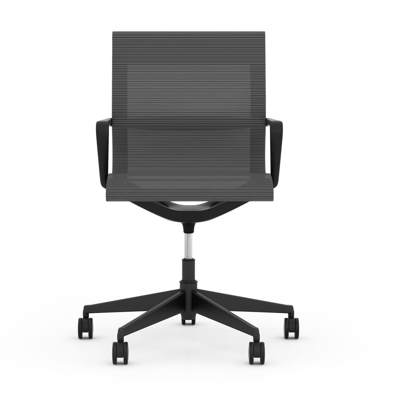 OfficeSource Franklin Mesh Swivel Chair with Black Frame - Silver Mesh
