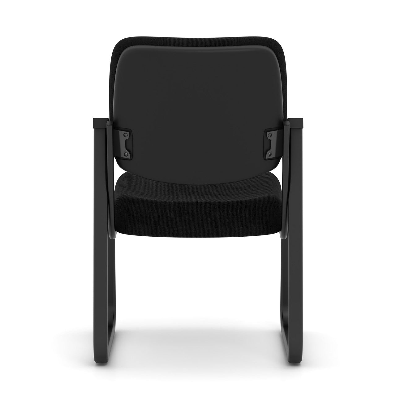 OfficeSource Value Sled Base Guest Chair with Black Frame - Navy