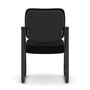 OfficeSource Value Sled Base Guest Chair with Black Frame - Navy