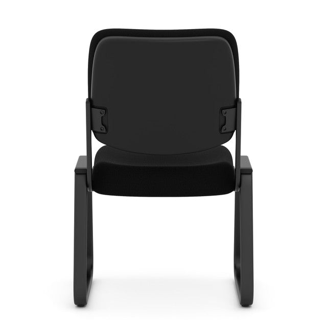 OfficeSource Value Armless, Sled Base Guest Chair with Black Frame - Black