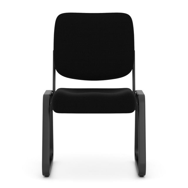 OfficeSource Value Armless, Sled Base Guest Chair with Black Frame - Black