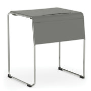 OfficeSource Mario Collection Student Stackable Desk with Chrome Frame - Charcoal