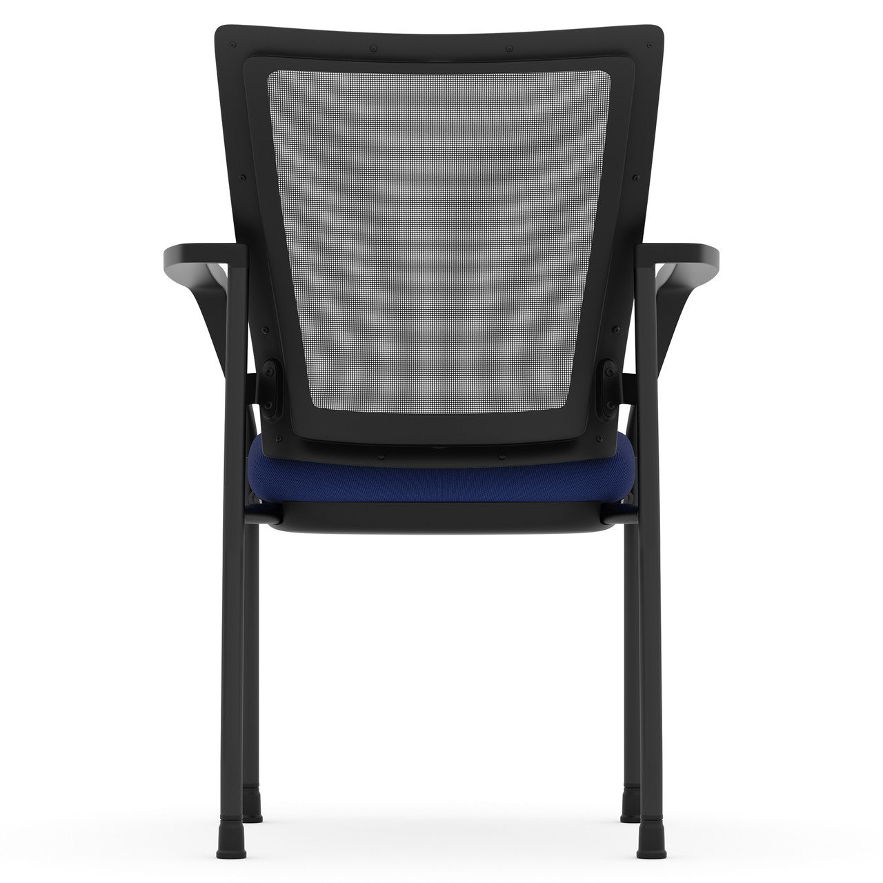 OfficeSource CoolMesh Collection Mesh Back Stacking Chair - Celestial Blue Fabric