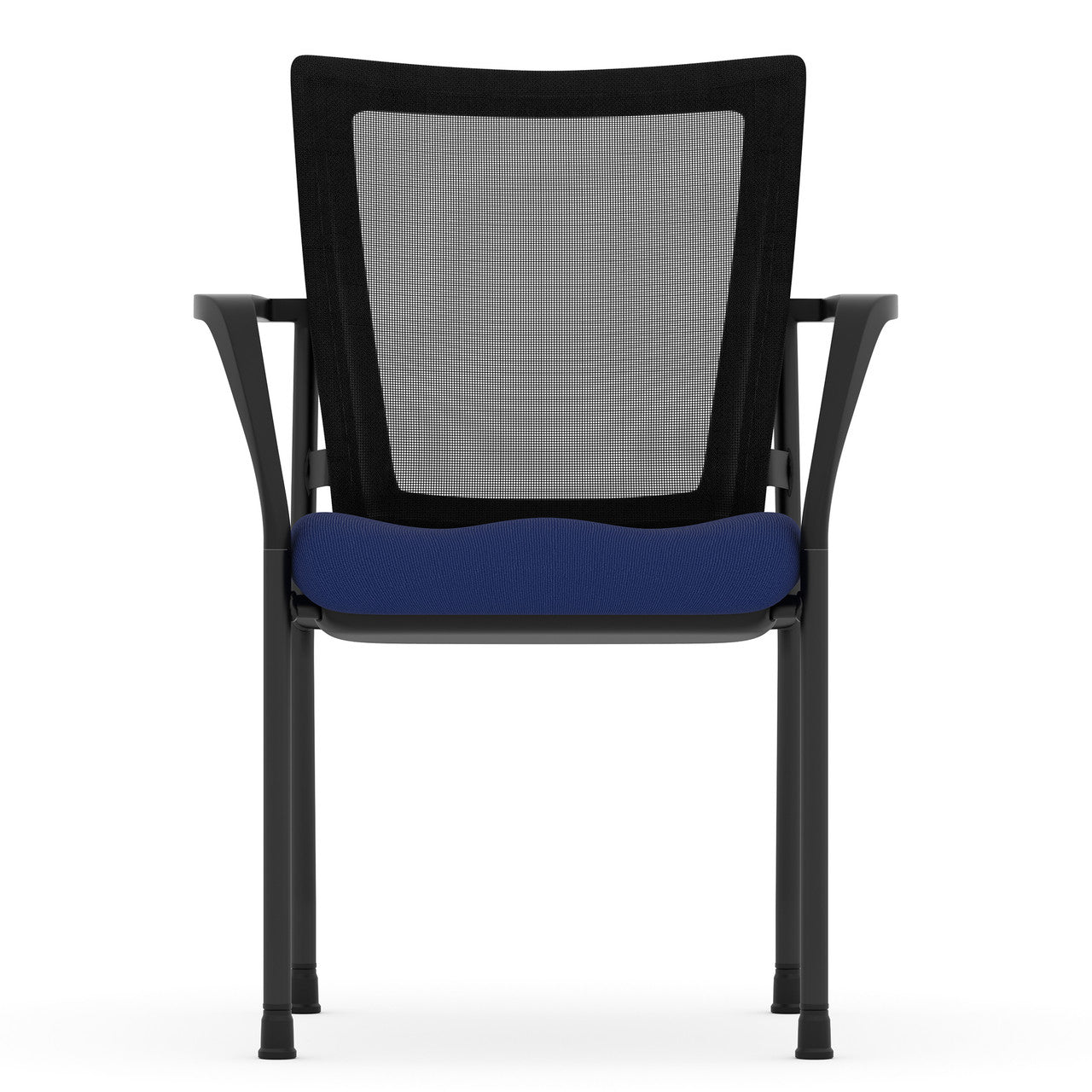 OfficeSource CoolMesh Collection Mesh Back Stacking Chair - Celestial Blue Fabric