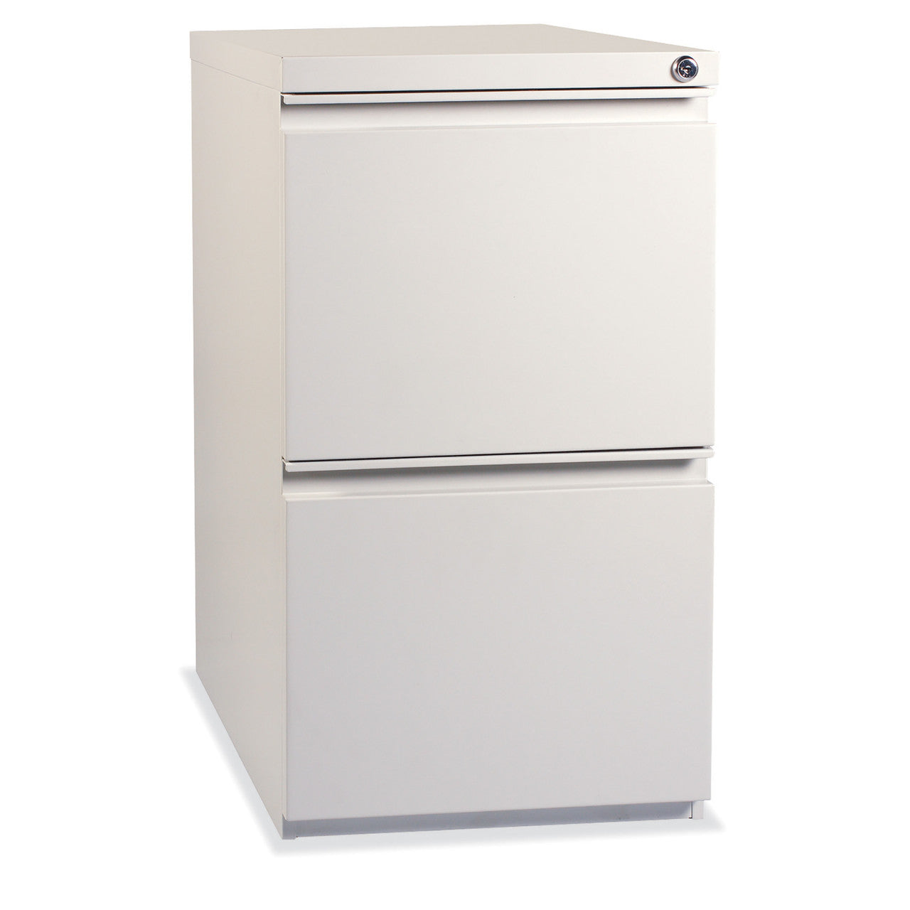 OfficeSource Metal Pedestals 2 Drawer Metal Dual File Pedestal - 22"D - White