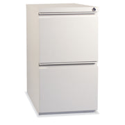 OfficeSource Metal Pedestals 2 Drawer Metal Dual File Pedestal - 22"D - White