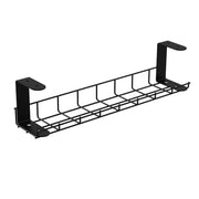 OfficeSource Wire Management 18" Single Mesh Wire Management Tray - Black
