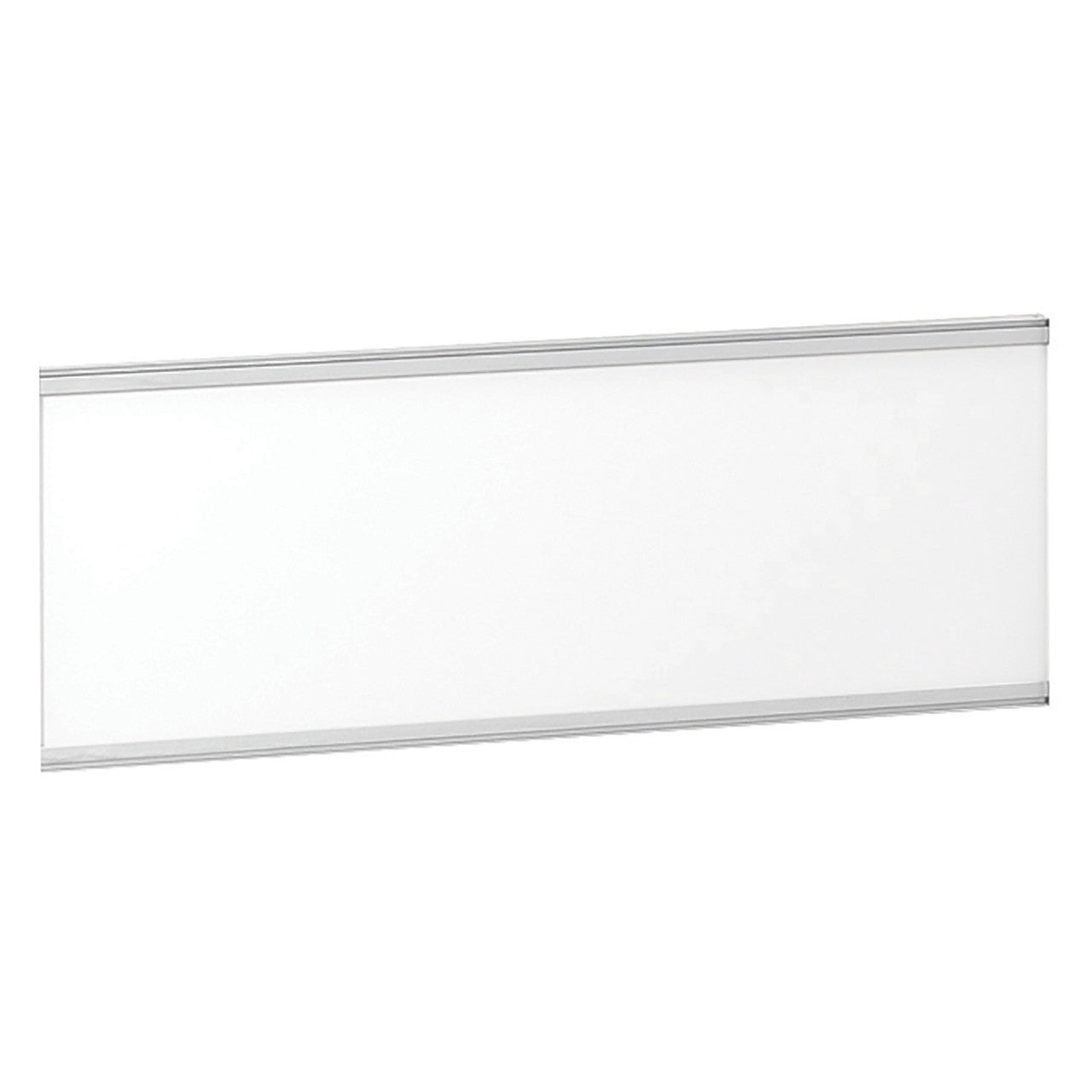 OfficeSource Borders II Frosted Acrylic Panel w/Silver Frame - 24"W x 12"H
