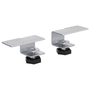 OfficeSource Borders II Borders Offset Clamp Mount - Set of 2 - Silver