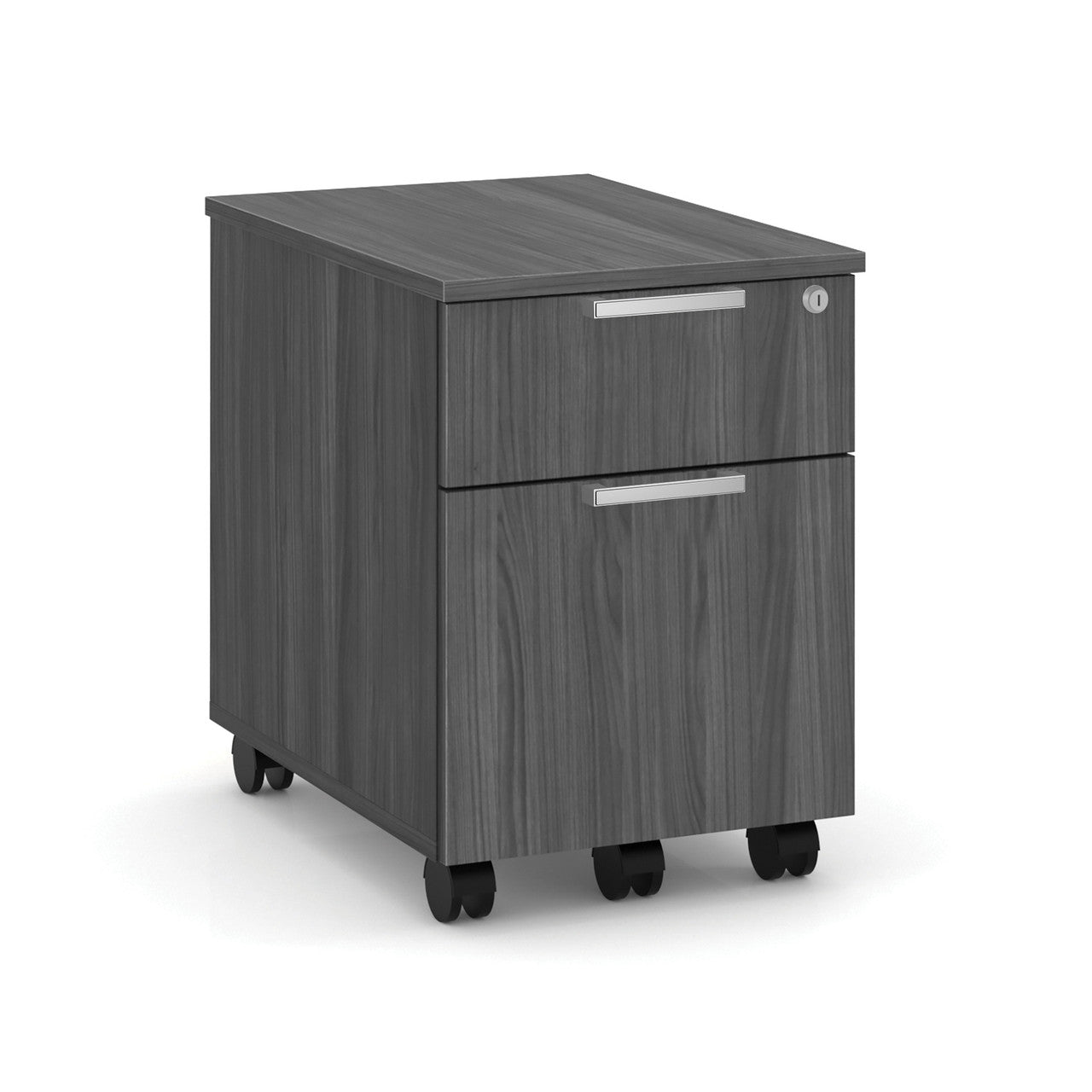 OfficeSource Laminate Mobile Box and File Pedestal - Coastal Gray