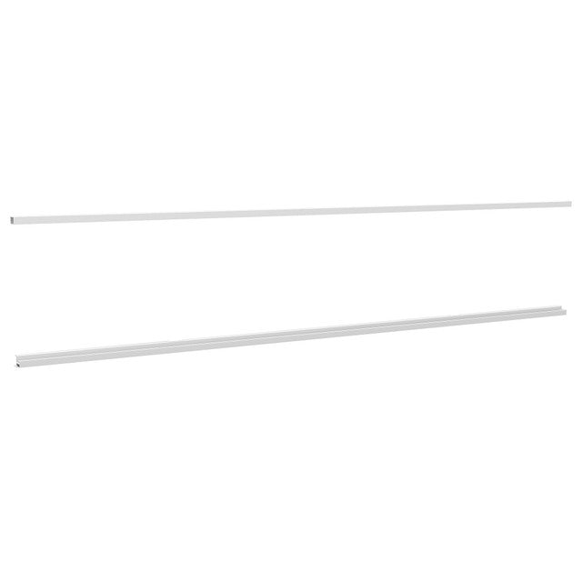 OfficeSource Laminate Sliding Glass Door Rails For OS144OH - Silver