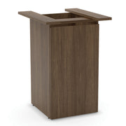 OfficeSource OS Conference/Multi-Purpose Cube Base With Access Door - Modern Walnut