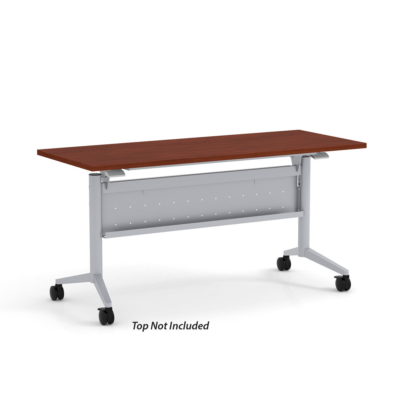 OfficeSource Training Tables T - Flip Top Table Leg - Silver