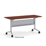 OfficeSource Training Tables T - Flip Top Table Leg - Silver