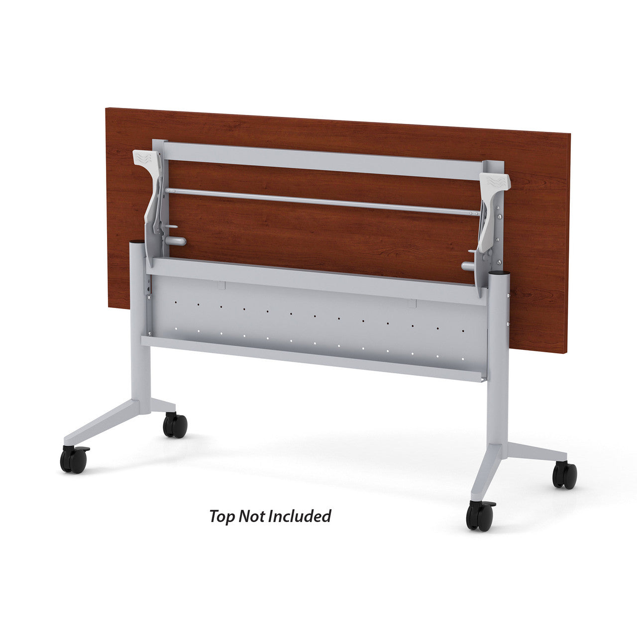 OfficeSource Training Tables T - Flip Top Table Leg - Silver