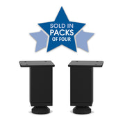 OfficeSource Variant Collection Straight Metal Mini Legs (Set of 4) - Black