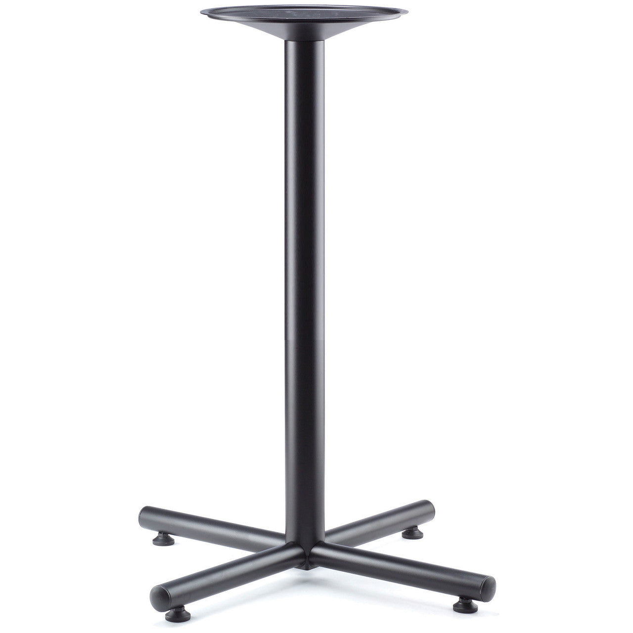 OfficeSource Conference Multi-Purpose Tables Cafe Height Cross Base - Black