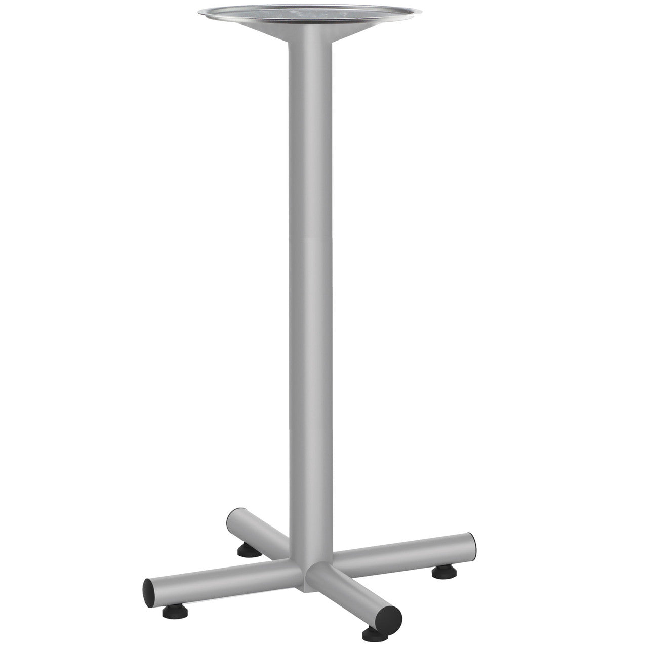 OfficeSource Conference Multi-Purpose Tables Cafe Height Cross Base - Silver