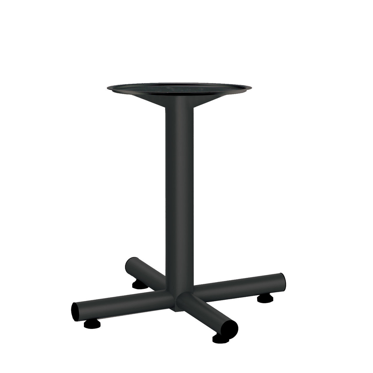 OfficeSource Conference Multi-Purpose Tables Standard Cross Base | Fits up to 48" Tops - Black