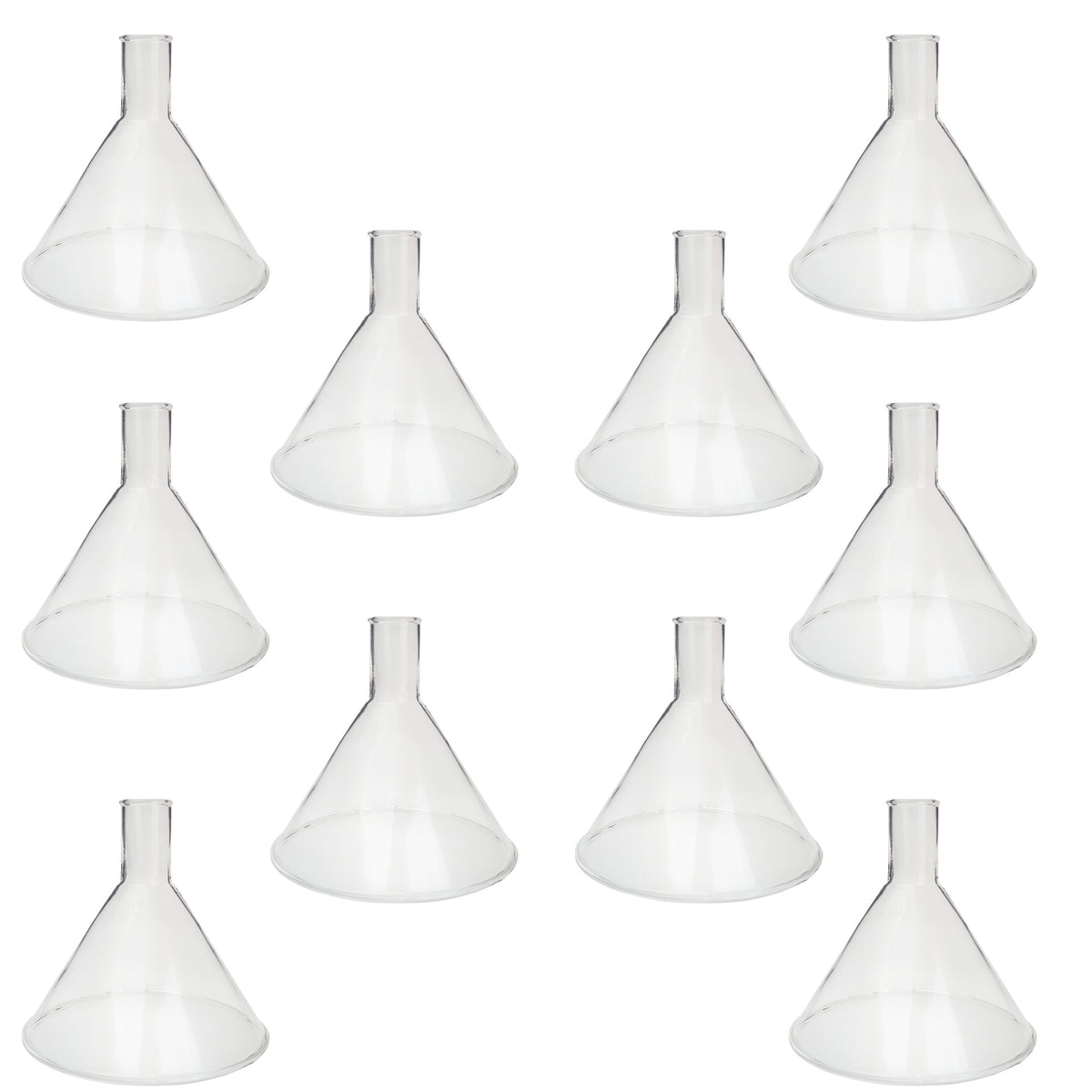Funnel, Powder, Borosilicate Glass, 100mm, Pack of 10