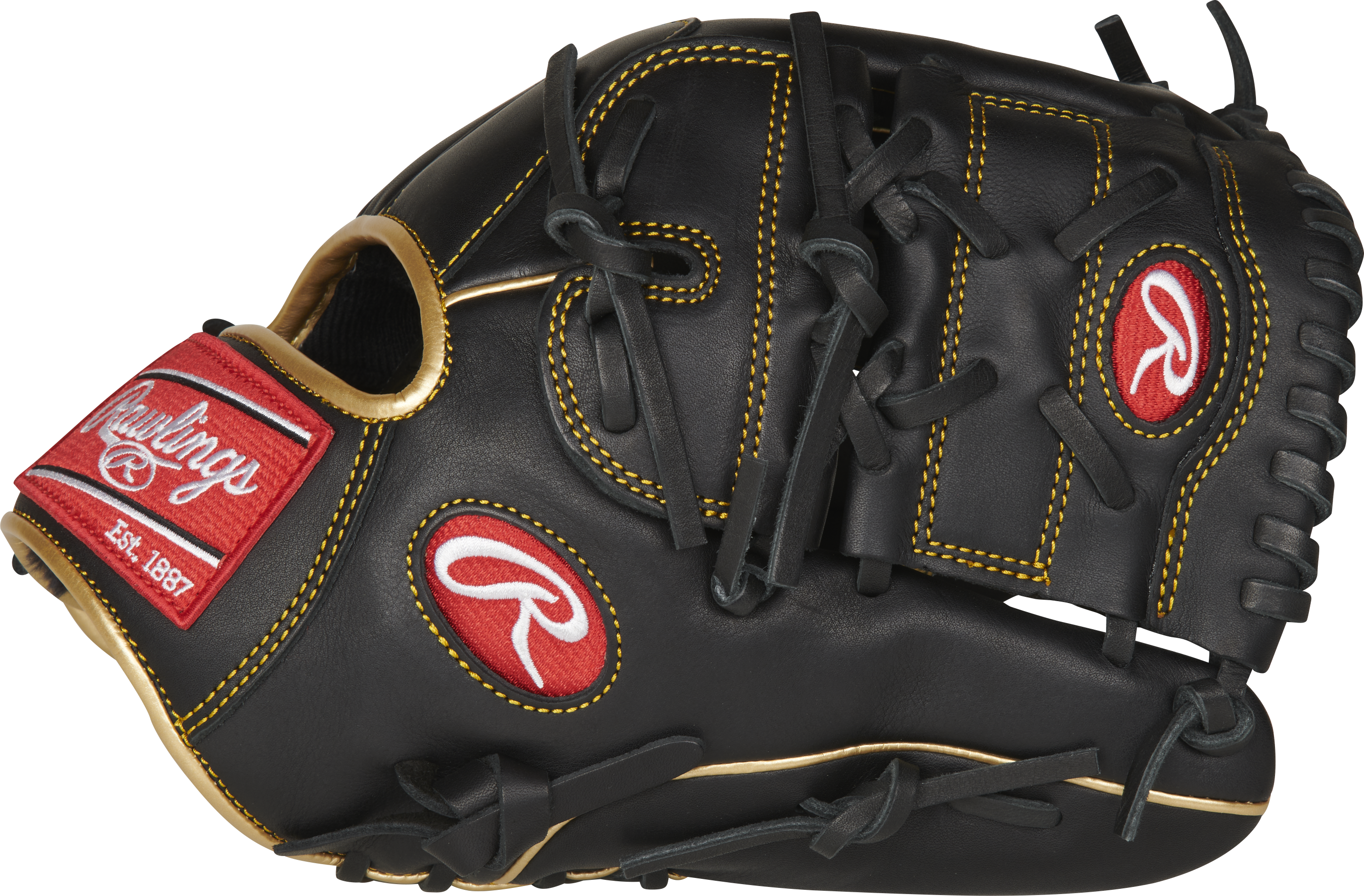 Rawlings R9 Baseball Series 12-Inch Baseball Glove  - Right Hand Thrower - Black
