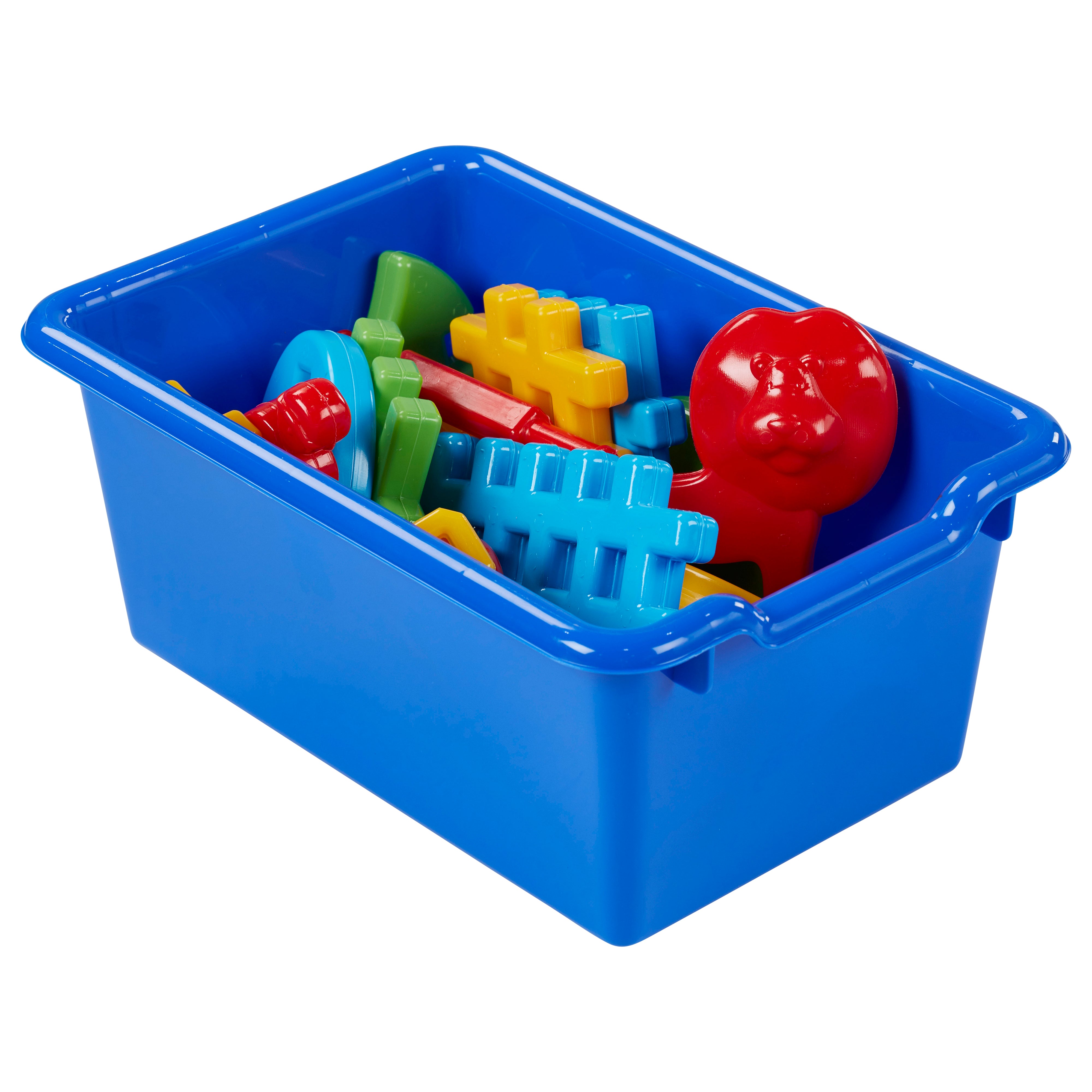Scoop Front Storage Bins - Blue 5 Pack