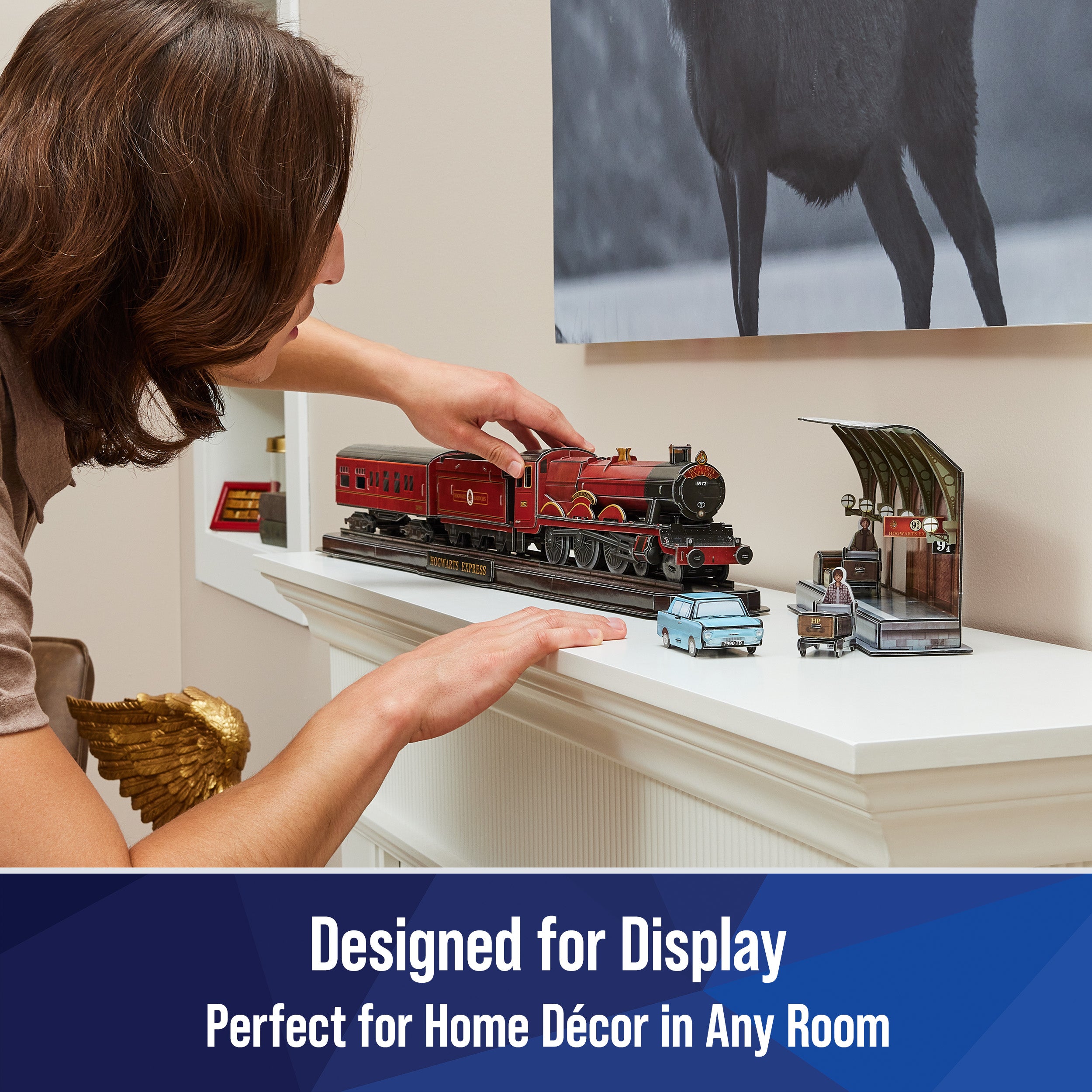4D Build, Harry Potter Hogwarts Express 3D Model Kit, Harry Potter Collectibles & Desk Decor, Adult Puzzle, Building Toys, 181 Pieces, 3D Puzzles for Ages 12 & Up