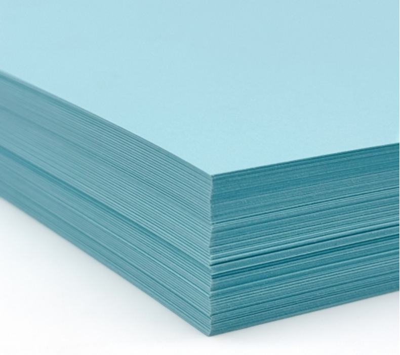 Vellum Bristol 8.5" x 11" Color Copy Paper, 110 lbs., BLUE - SMOOTH, 250 Sheets/Ream