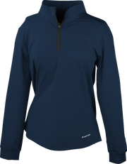 Easton Womens Quarter Zip Performance Fleece Pullover - Small - Navy