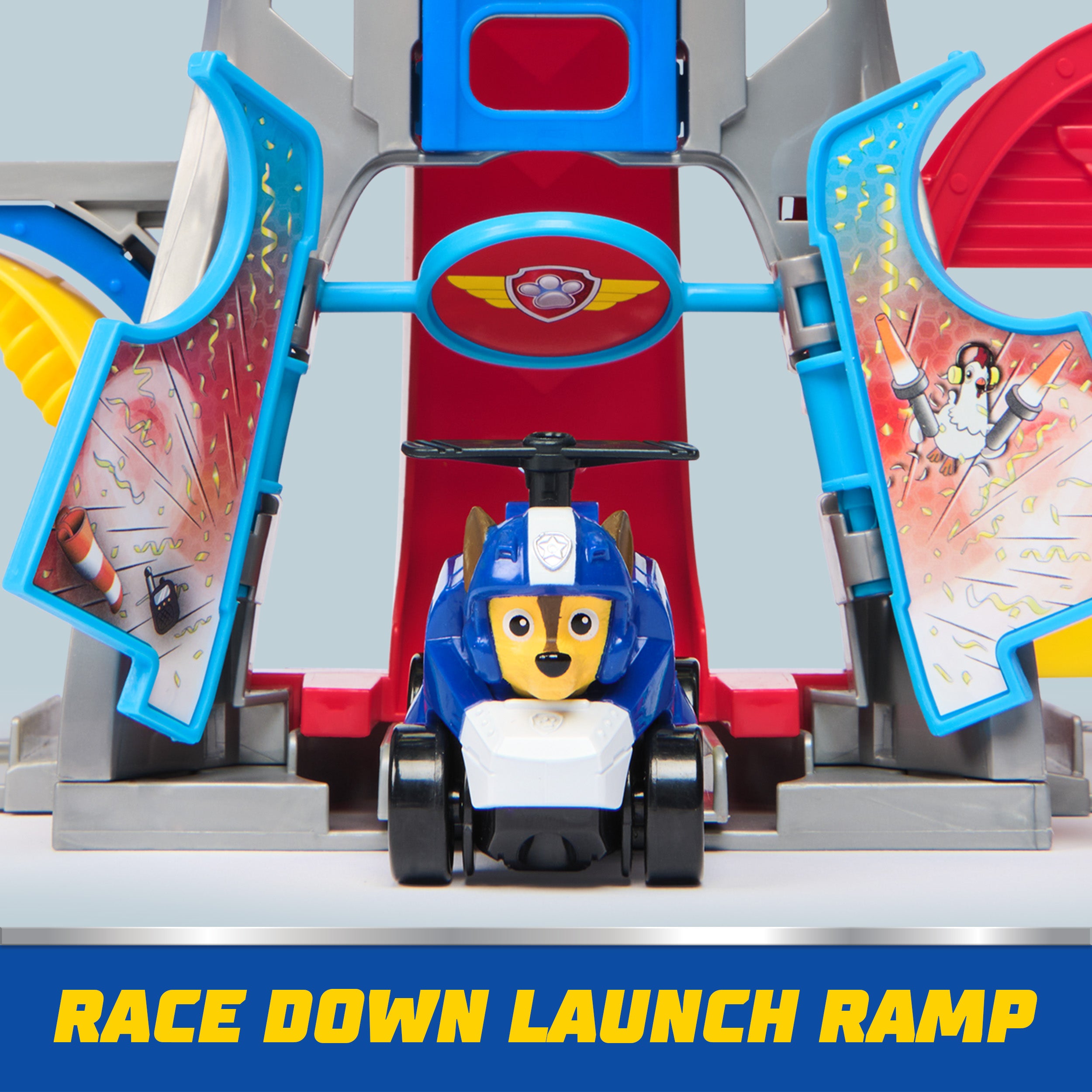PAW Patrol: Air Rescue, Pup Squad Adventure Bay Airport Playset, with Chase Toy Car & PAW Patrol Vehicle Launcher, Kids Toys for Boys and Girls 3+