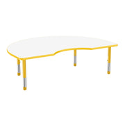 48" x 72" Kidney Dry-Erase Activity Table with Adjustable Chunky Legs - Whiteboard/Yellow