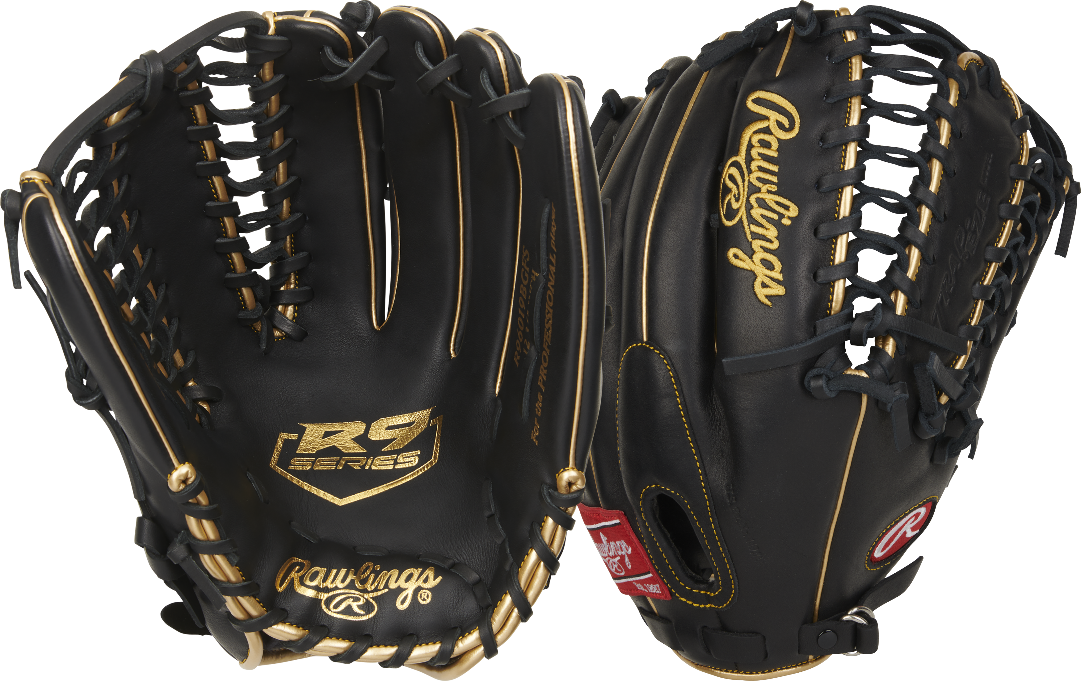 Rawlings R9 Baseball Series 12.75-Inch Baseball Glove  - Right Hand Thrower - Black