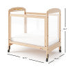 Next Gen Serenity® 4 Panel Clearview Fixed-Side Compact Crib, Natural