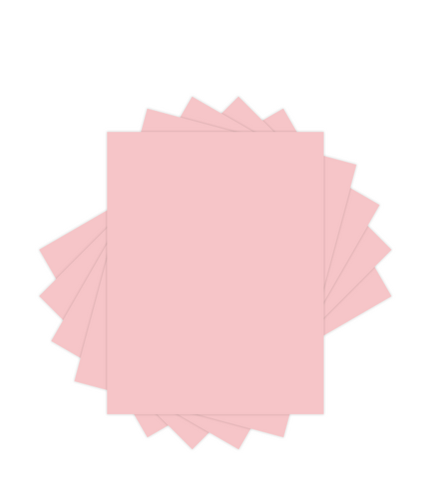 Pink Vellum Bristol Cardstock, 8.5" x 11", 67 lb, 250 Sheets/Ream