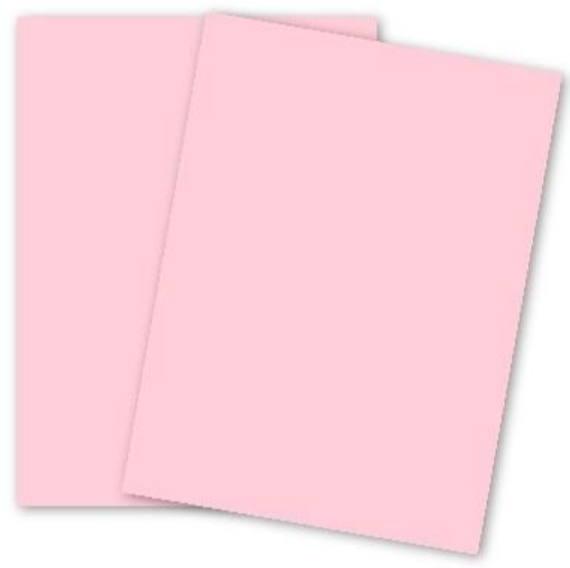 Pink Vellum Bristol Cardstock, 8.5" x 11", 67 lb, 250 Sheets/Ream