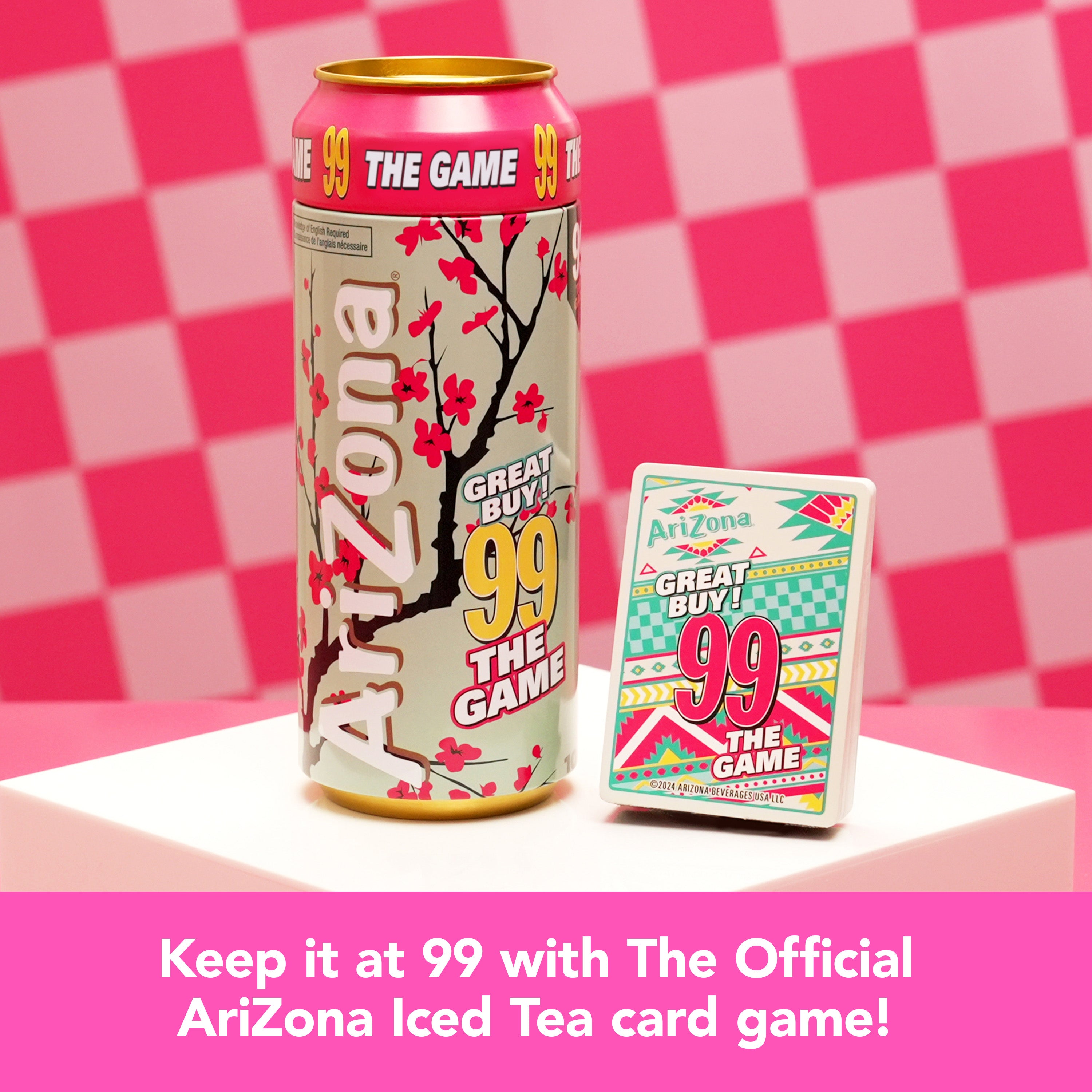 Spin Master Games, Arizona 99: The Game – The Official AriZona Iced Tea Party Game, Card Games for Family Game Night, 2-10 Players, Ages 10 and up