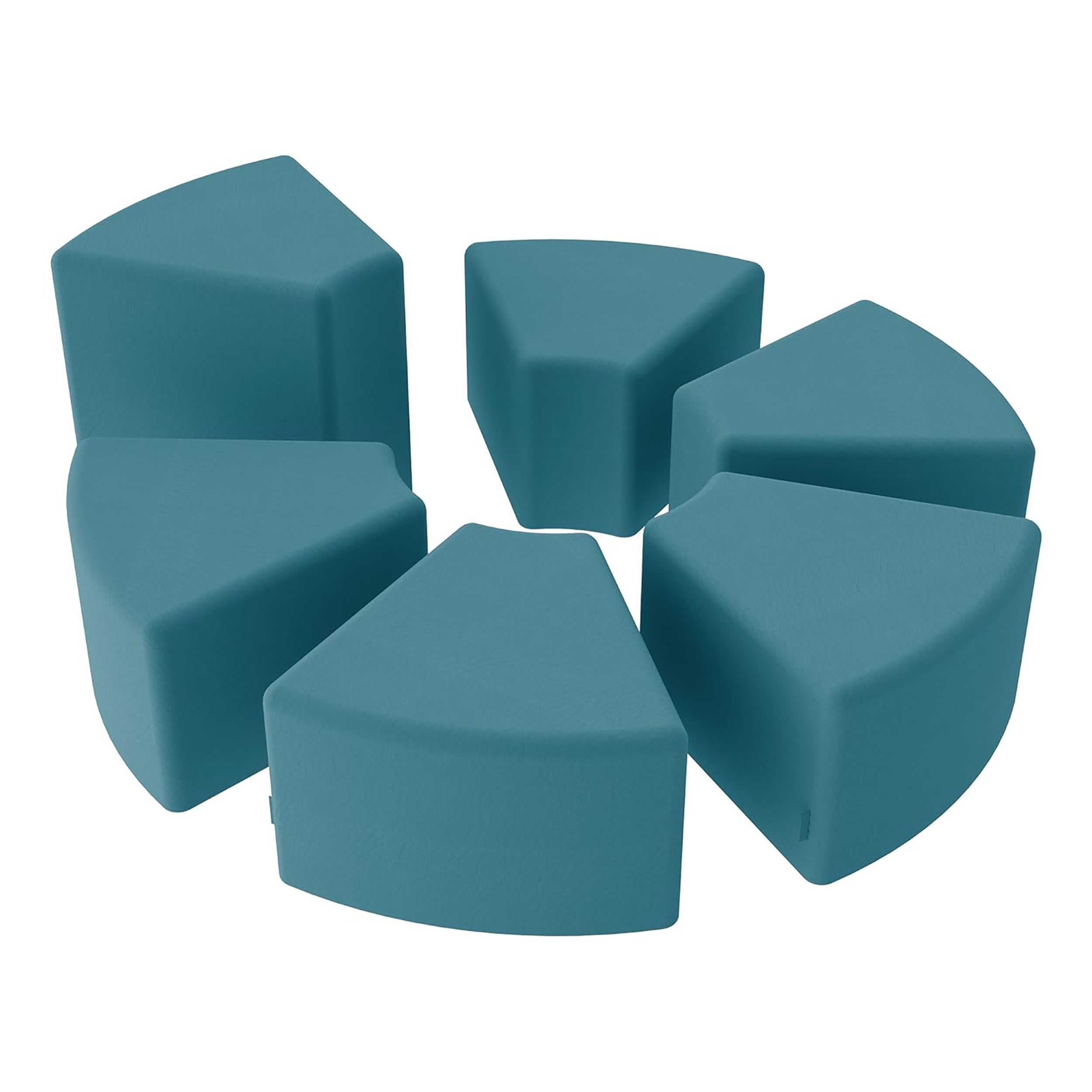 Pro Series Upholstered Wedge Ottoman 18" Height - Teal