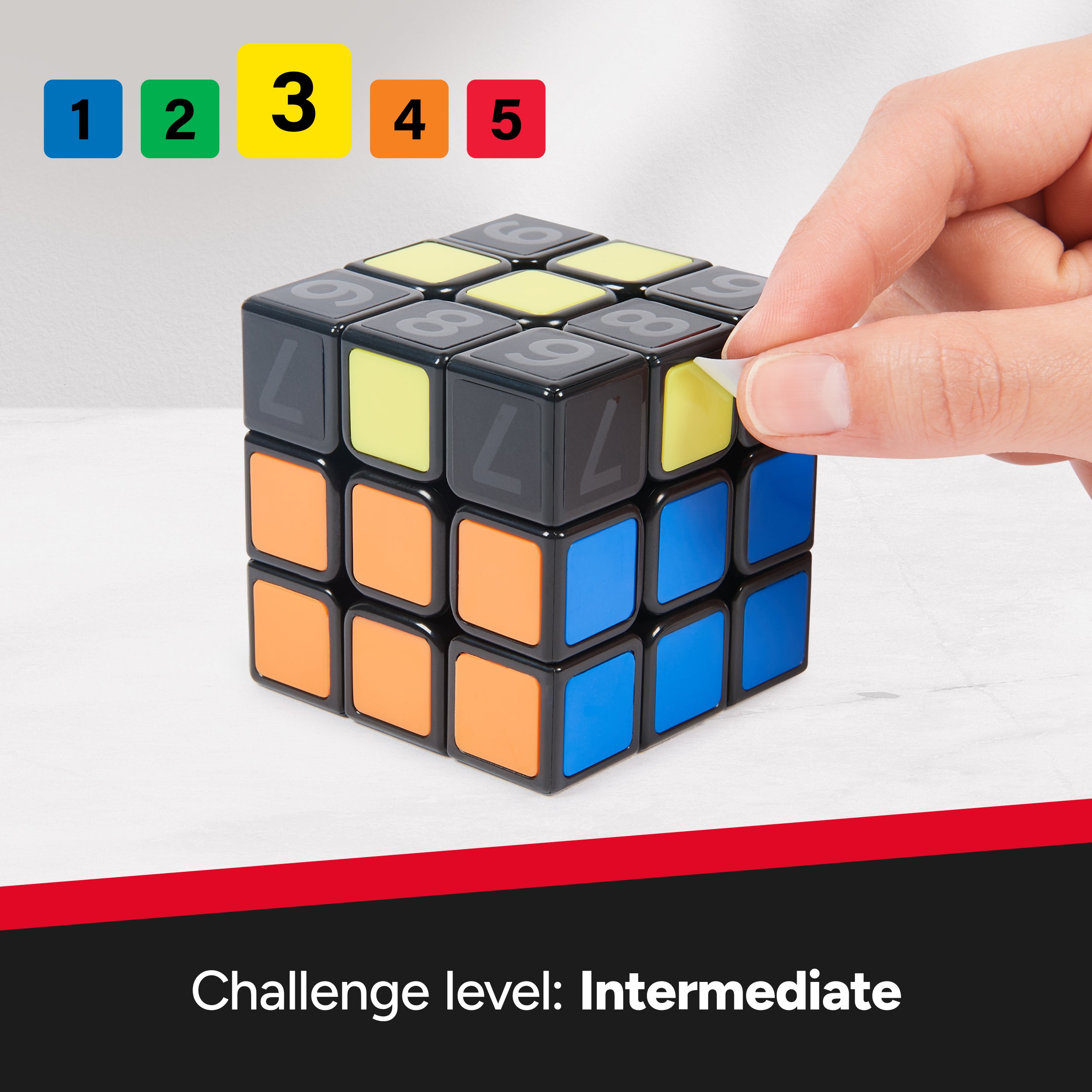 Rubik’s Cube, Coach Cube, Learn to Solve 3x3 Cube with Stickers, Guide & Videos, Classic Color-Matching Puzzle, Problem-Solving Brain Teaser, for Adults, Teens, Kids for Ages 8 & Up