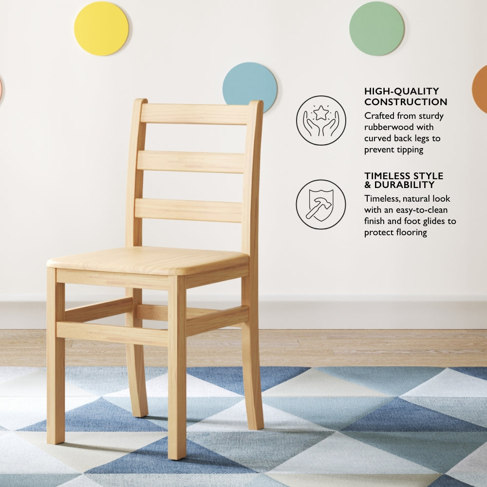 Little Innovator Hardwood Ladder Back Chairs, 12"