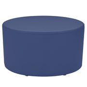 Pro Series Upholstered 30" Round Ottoman 18" Height - Navy