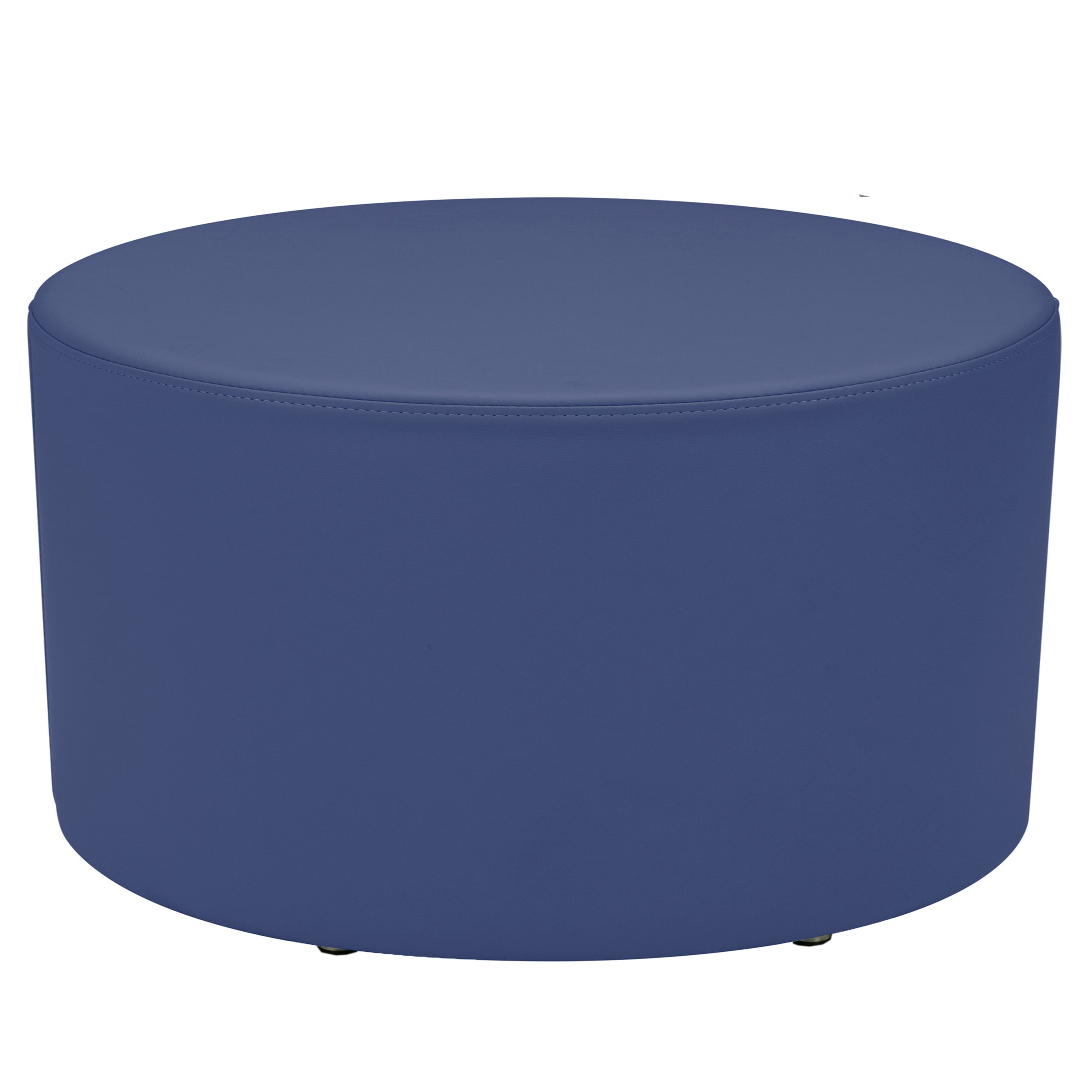 Pro Series Upholstered 30" Round Ottoman 18" Height - Navy