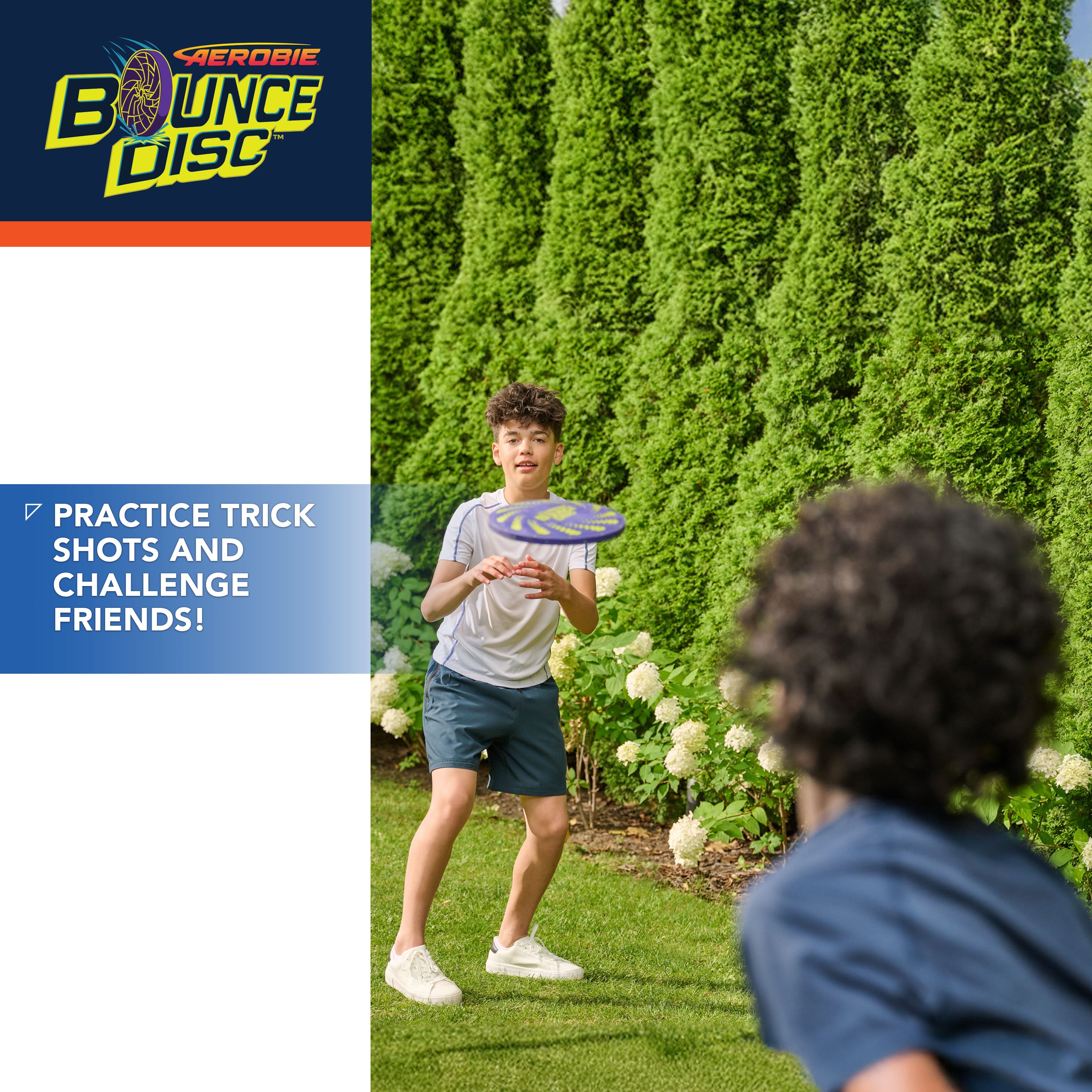 Aerobie Bounce Disc, Throwing Disc Toy for Kids, Backyard Toys & Outdoor Games for Adults & Family, Ages  5 & Up