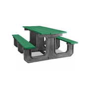 Recycled Rectangle Plastic Commercial Picnic Table – 6ft (Green)