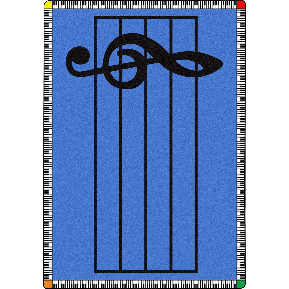Play Along 7'8" x 10'9" area rug in color Blue