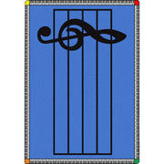 Play Along 7'8" x 10'9" area rug in color Blue