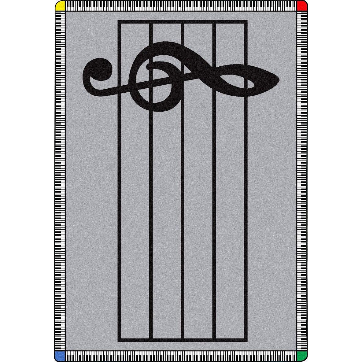 Play Along 5'4" x 7'8" area rug in color Gray